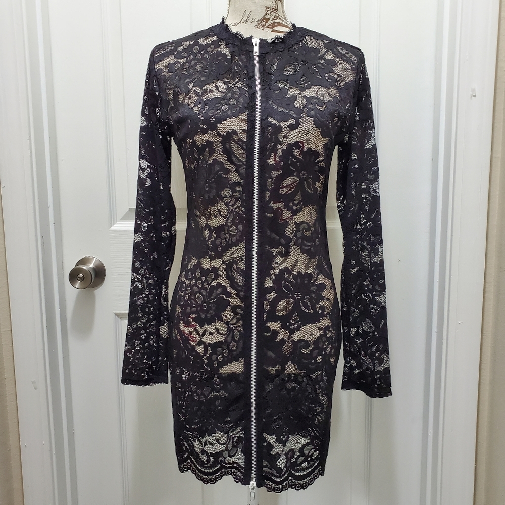 Be Wicked Black Lace Dress Sz L